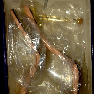 Nude heels with clear band. Size EUR 41